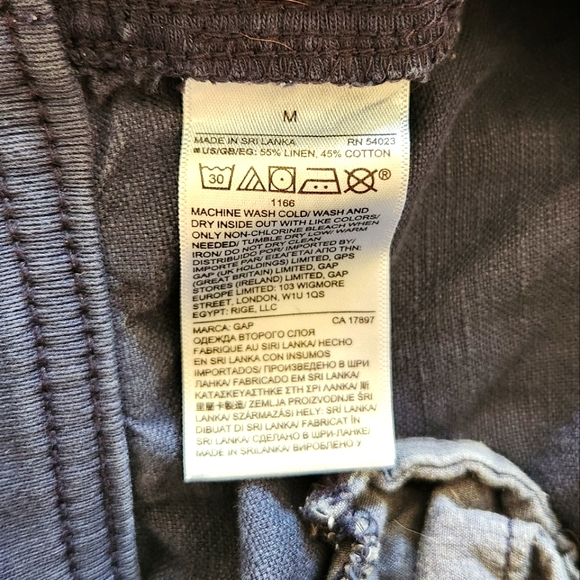Gap Linen Washwell Joggers Navy Blue Size Medium - Picture 5 of 6